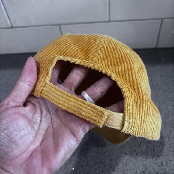 Kids Y2K gap corduroy yellow harvest gold hat Boys baseball cap Fall Autumn - Picture 3 of 3